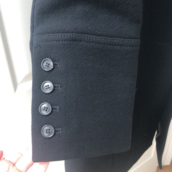 Jcrew black coat - worn once size 6 - Picture 3 of 7